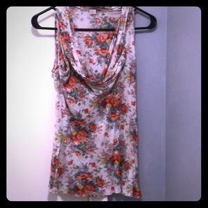 Love 21 gathered neck tank top